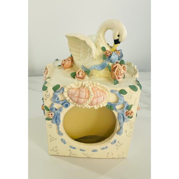 Vintage Terragrafics Swan Cube Box Picture Frame - Picture 1 of 8